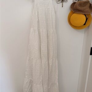 NWT ASOS Design Tiered Eyelet Maxi White Sun Dress